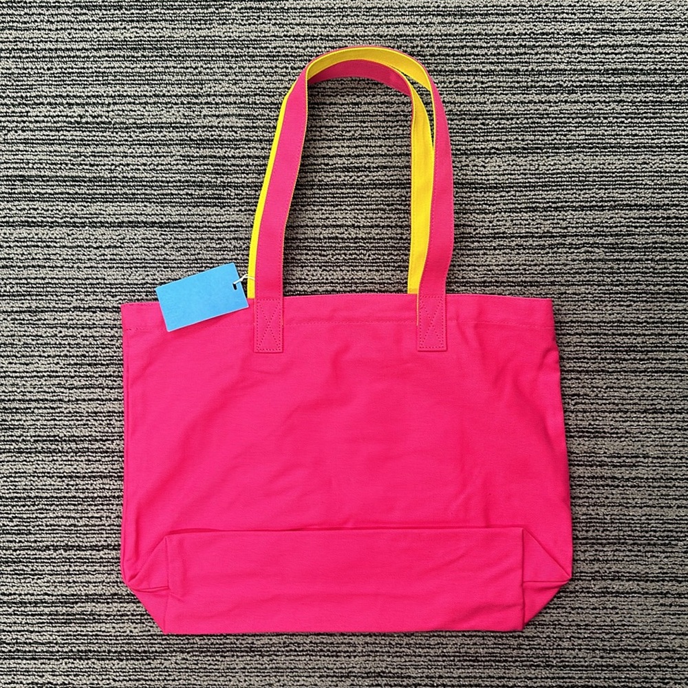 🔥🔥🔥NEW Esprit Pink Yellow Tote Shoulder Bag - Picture 4 of 6
